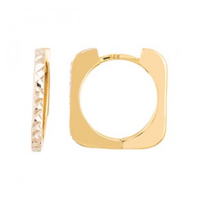 Gold earrings 10kt 15mm GO30-13, 